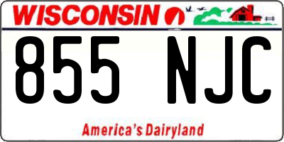 WI license plate 855NJC
