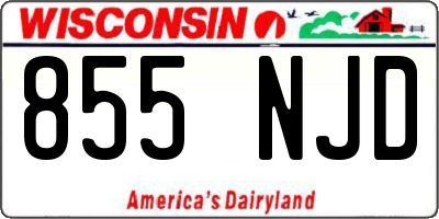 WI license plate 855NJD