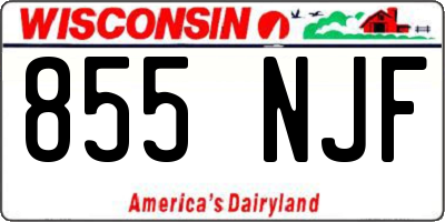 WI license plate 855NJF