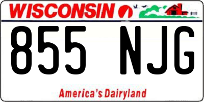 WI license plate 855NJG