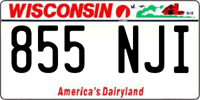 WI license plate 855NJI