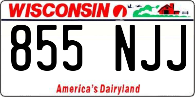 WI license plate 855NJJ