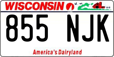 WI license plate 855NJK