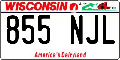 WI license plate 855NJL