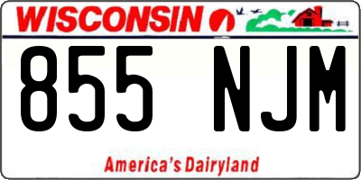 WI license plate 855NJM