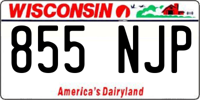 WI license plate 855NJP