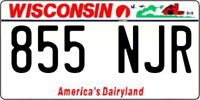 WI license plate 855NJR