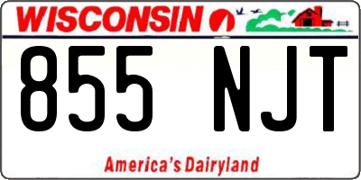 WI license plate 855NJT
