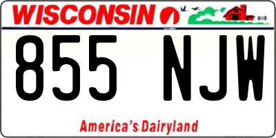 WI license plate 855NJW