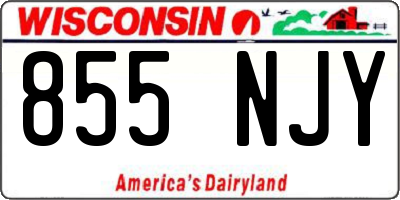WI license plate 855NJY