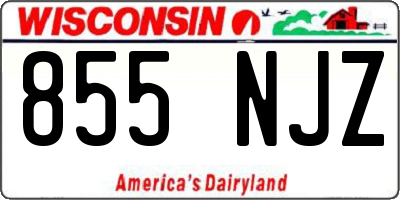 WI license plate 855NJZ