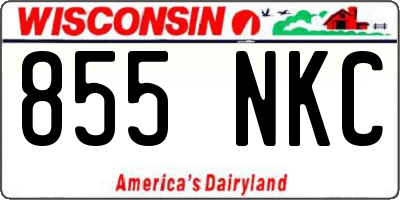 WI license plate 855NKC