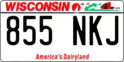 WI license plate 855NKJ