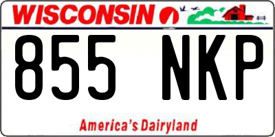 WI license plate 855NKP