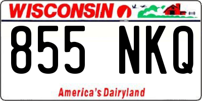WI license plate 855NKQ