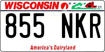 WI license plate 855NKR