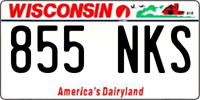 WI license plate 855NKS