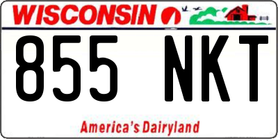 WI license plate 855NKT