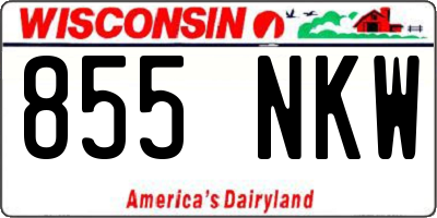 WI license plate 855NKW