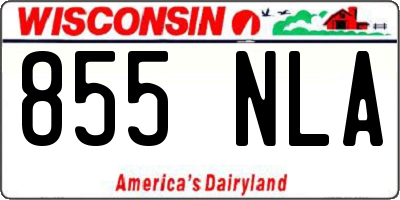 WI license plate 855NLA