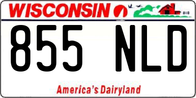 WI license plate 855NLD