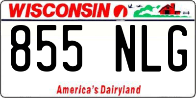 WI license plate 855NLG
