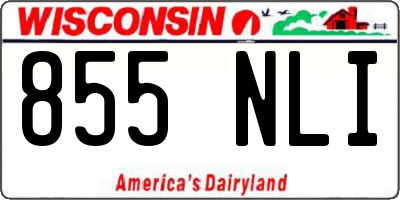 WI license plate 855NLI