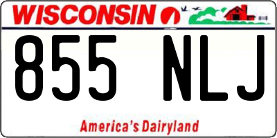 WI license plate 855NLJ