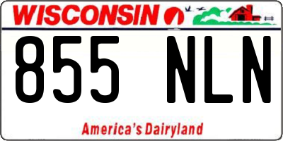 WI license plate 855NLN