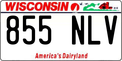 WI license plate 855NLV