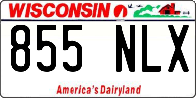 WI license plate 855NLX