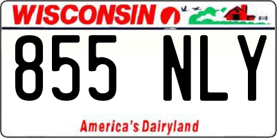 WI license plate 855NLY