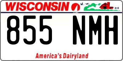 WI license plate 855NMH
