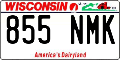 WI license plate 855NMK