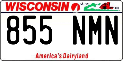 WI license plate 855NMN