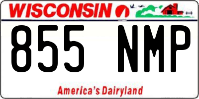 WI license plate 855NMP