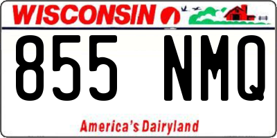 WI license plate 855NMQ