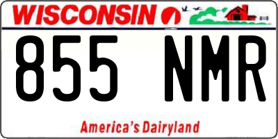 WI license plate 855NMR