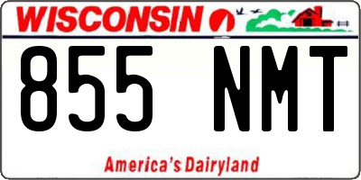 WI license plate 855NMT