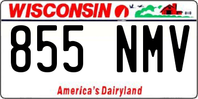 WI license plate 855NMV