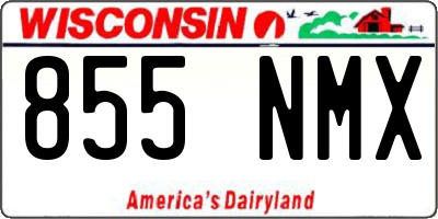 WI license plate 855NMX