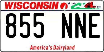 WI license plate 855NNE
