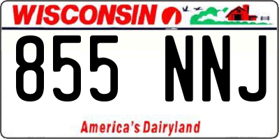 WI license plate 855NNJ