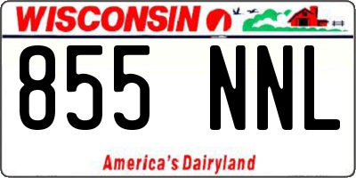 WI license plate 855NNL