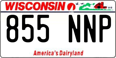 WI license plate 855NNP