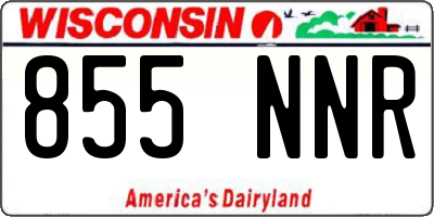 WI license plate 855NNR