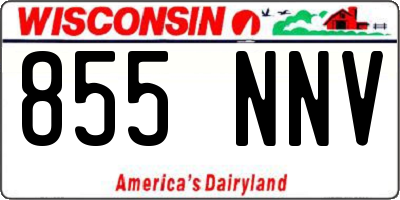 WI license plate 855NNV