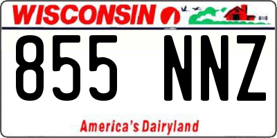WI license plate 855NNZ