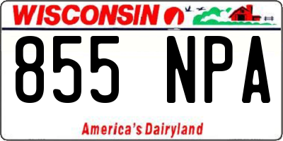 WI license plate 855NPA