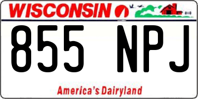 WI license plate 855NPJ